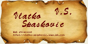 Vlatko Spasković vizit kartica